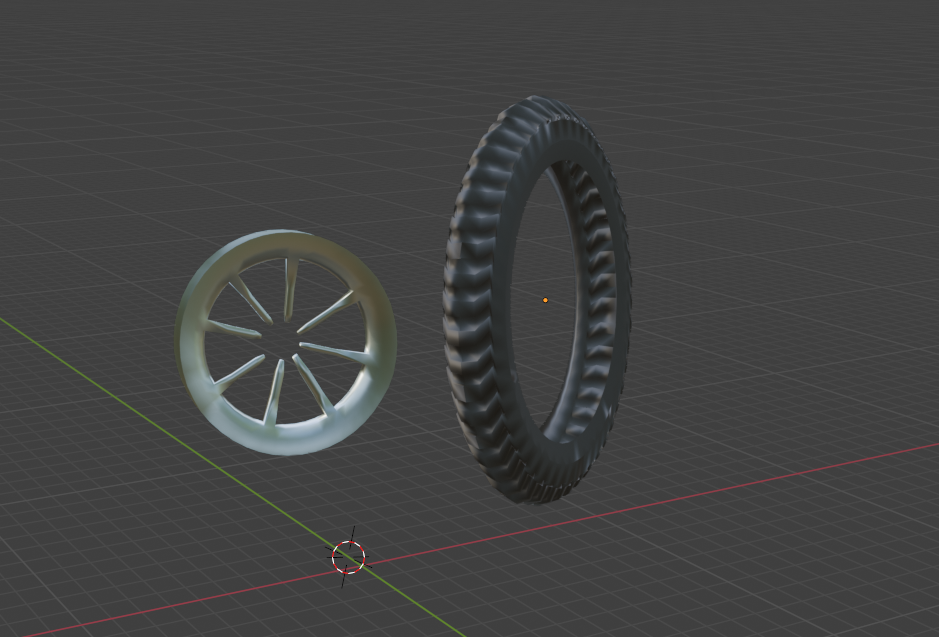 Work in progress render of stylized motorbike - frame 1