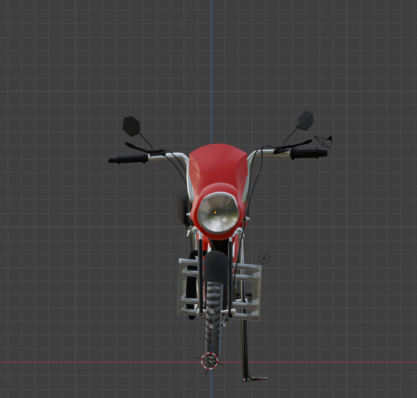 Work in progress render of stylized motorbike