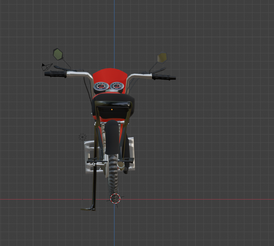 Work in progress render of stylized motorbike