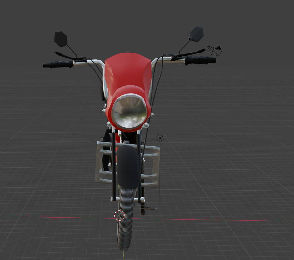 Work in progress render of stylized motorbike